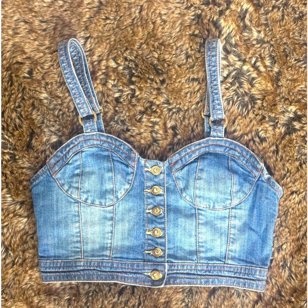 Denim Jean Corset Buttoned Nissi Jeans size Small